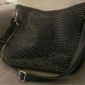 Black rhinestone handbag